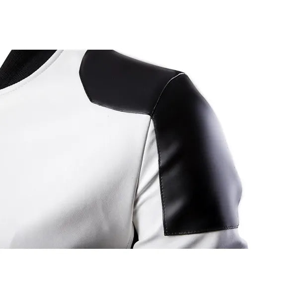 Chaqueta Hombre GNRC Cuero Sintético - Blanco