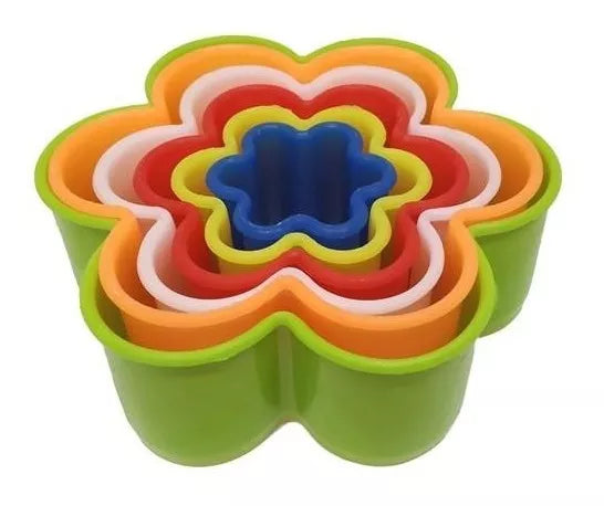 Pack 6 Cortador Masa Con 6 Pétalos Galletas Fondant