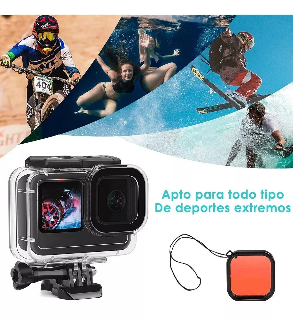 Kit Estuche Funda Filtros Mica Para Gopro Hero 9/10/11 22en1