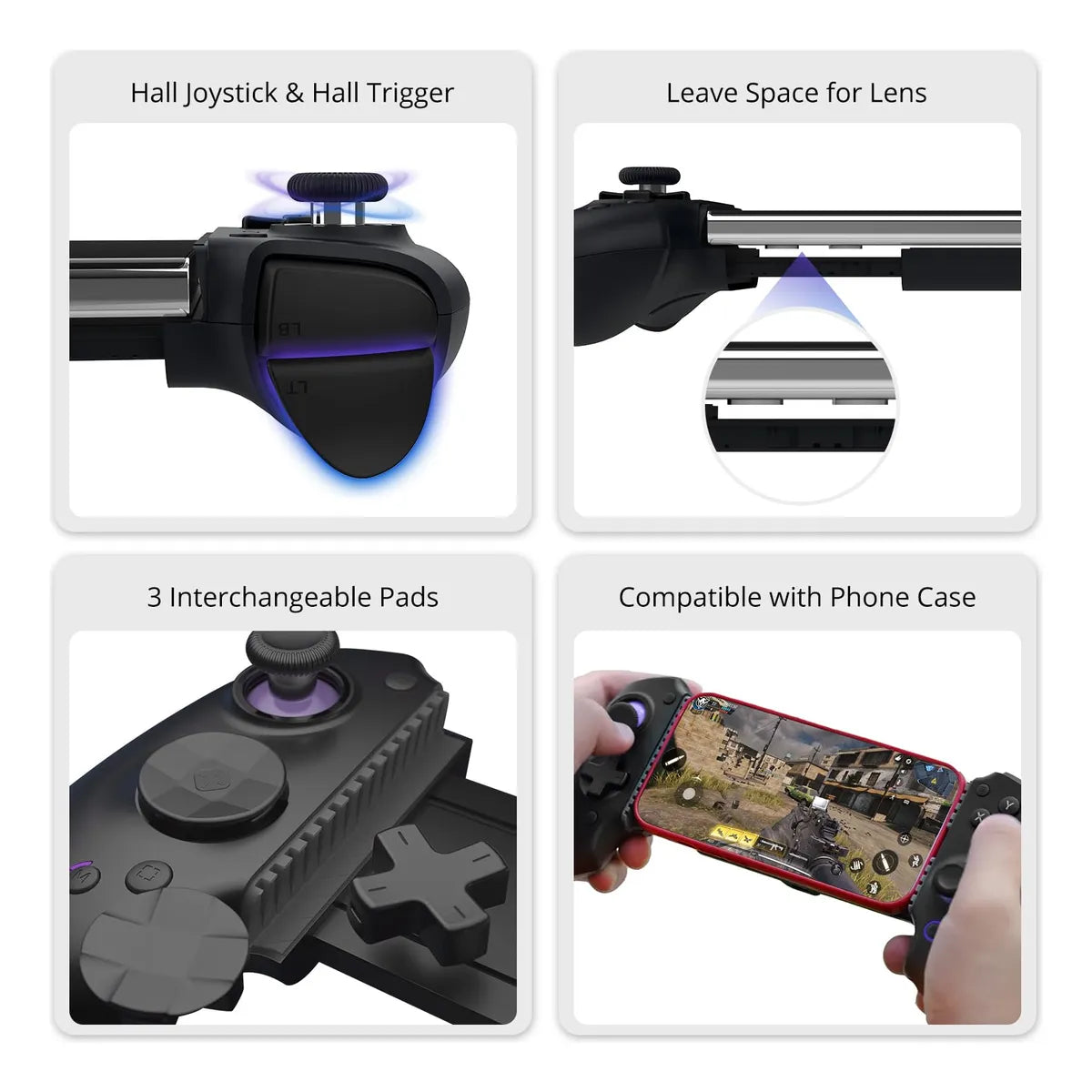 S9 Full-size Gaming Phone Controller Para iPhone 15/16