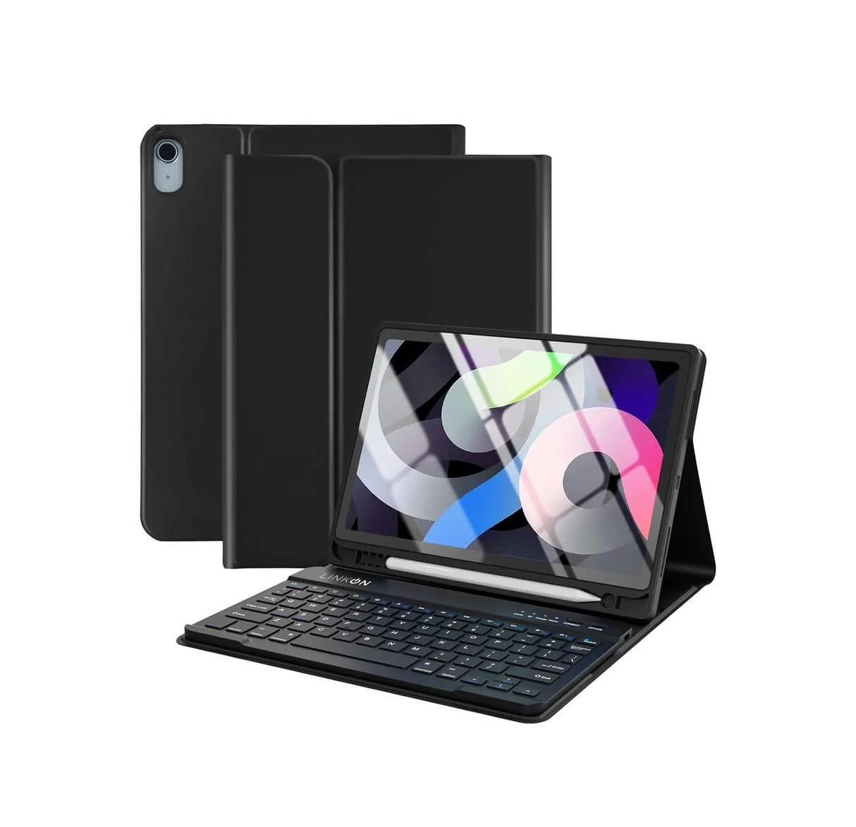 Carcasa Funda + Teclado Para iPad Air 5ma Gen 2022 iPad Air 4ta Gen 2020 Linkon 10.9" Black Air