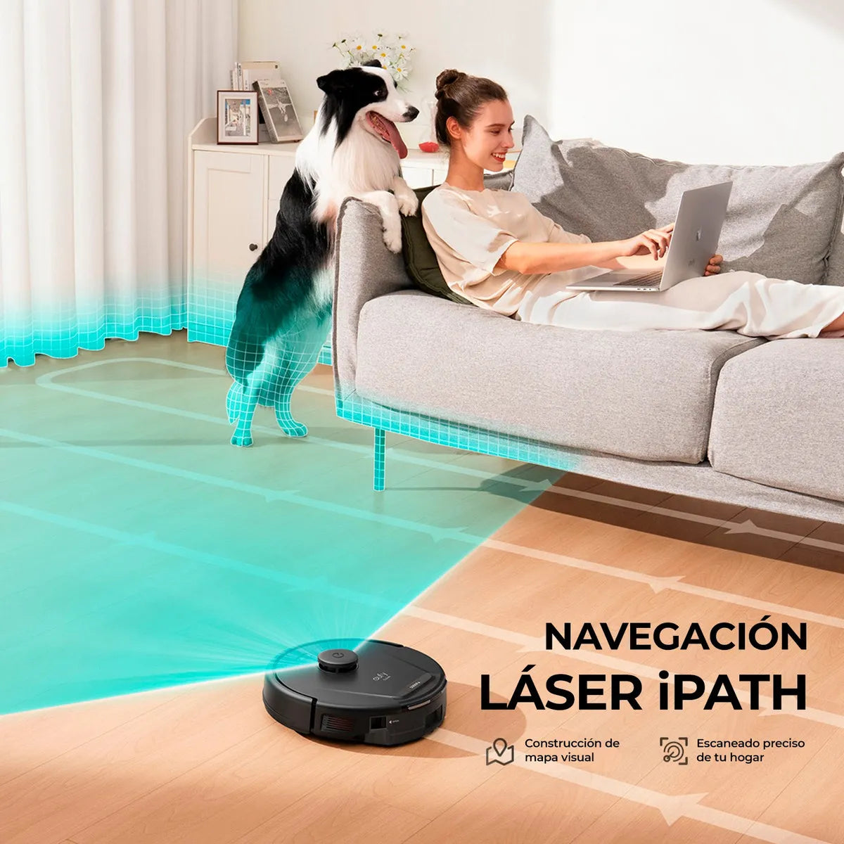 Aspiradora Robot Eufy L60, 5000 Pa, Navegación por Láser iPath 110V