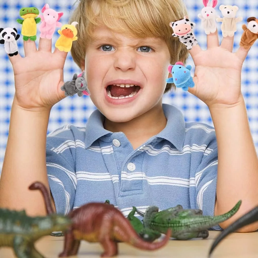 Familia Dedo Títeres Didacticos Papá Dedo Bebé Dedo 10 Pzs