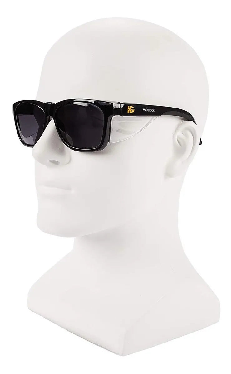 Lentes Seguridad Kleenguard Maverick Oscuro, 99.9% Uv Negro Si