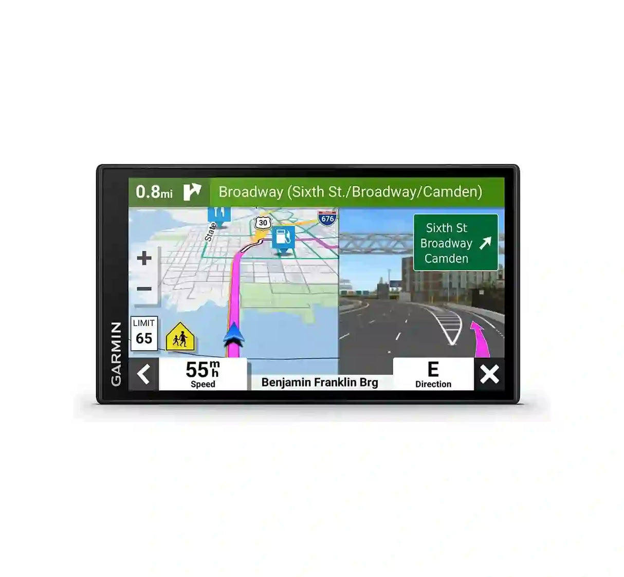 Gps Garmin Drivesmart 66 Para Coche Con Pantalla De Cristal Reacondicionado