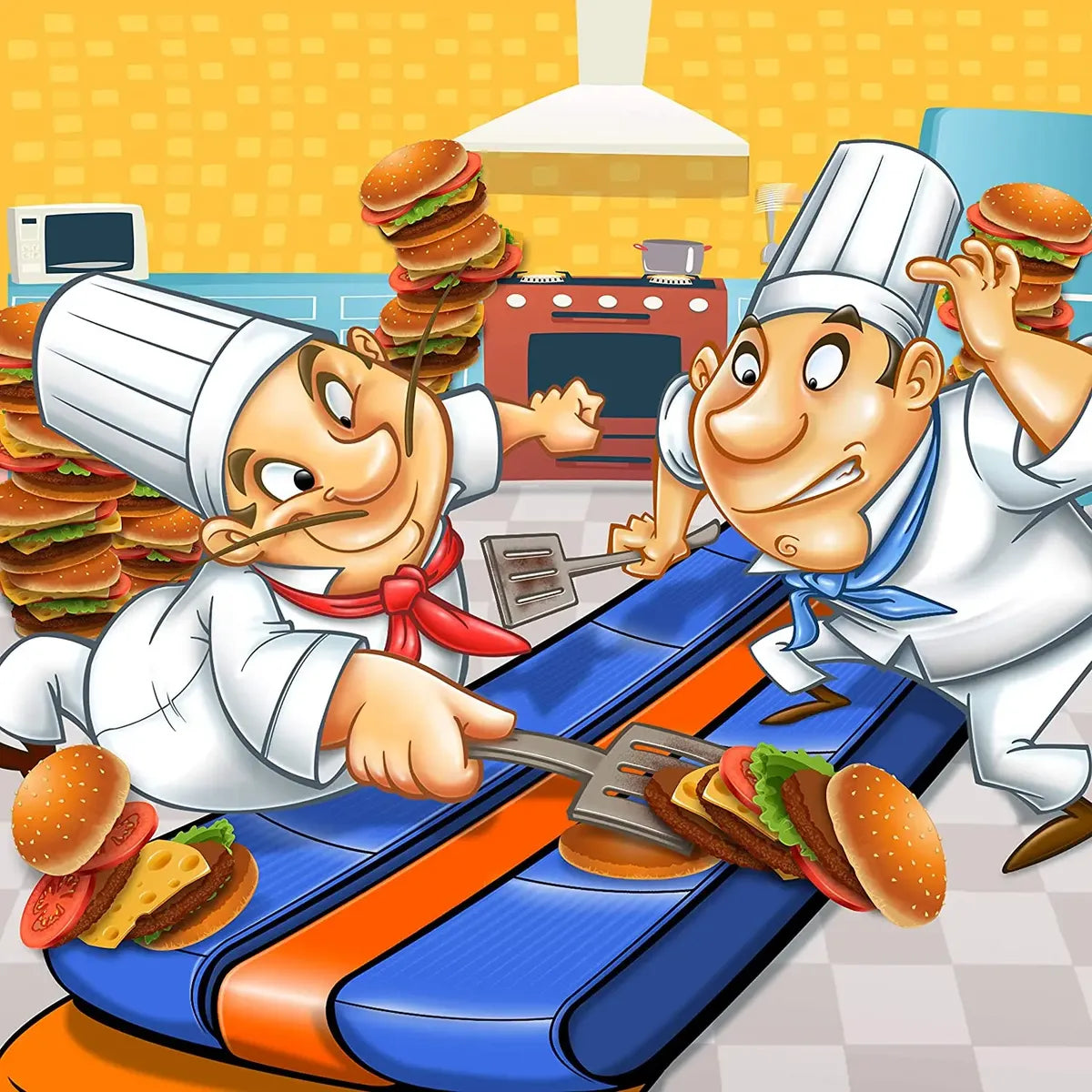 Juego de Mesa Fotorama Burger Mania Build-A-Burger | Juego Interactivo Familiar