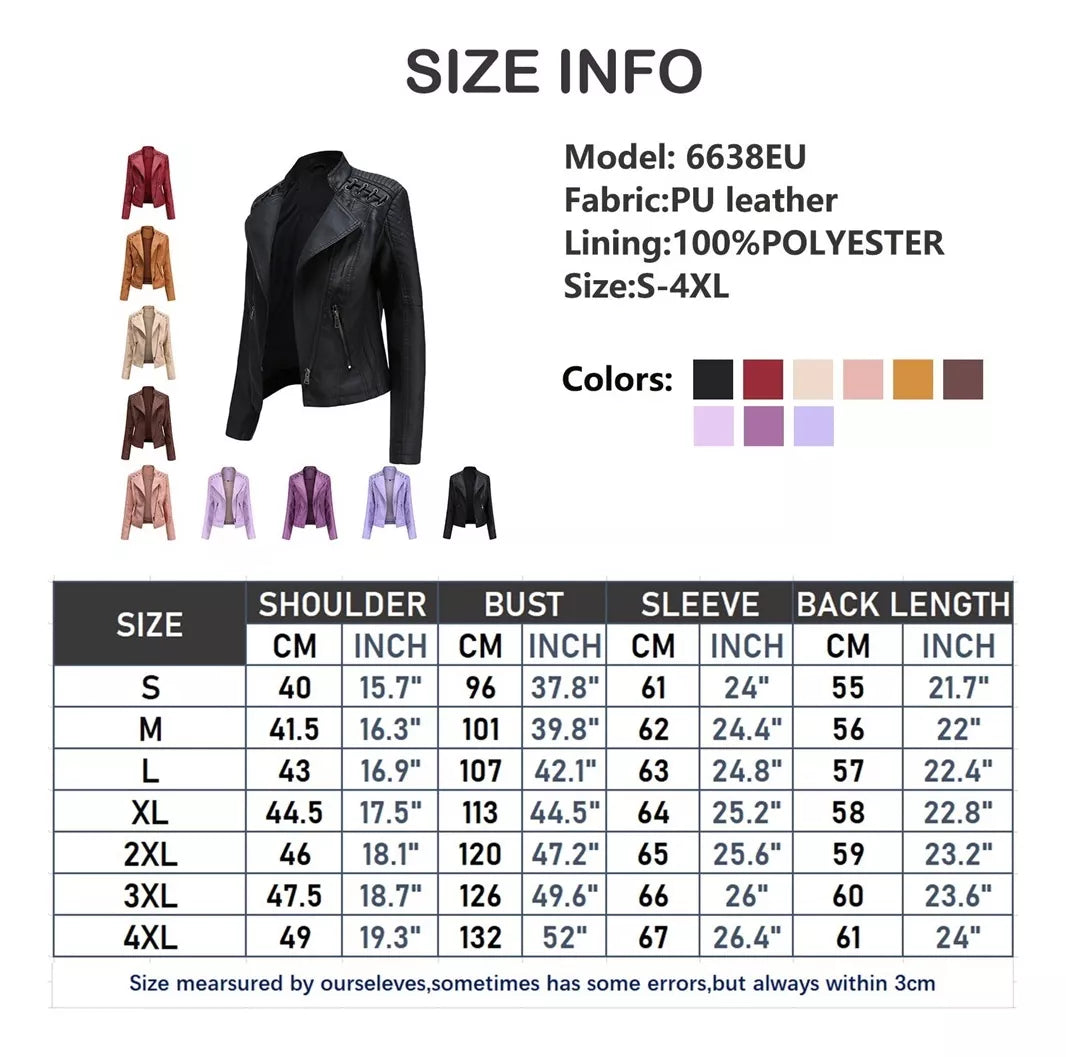 Chaqueta PU Mujer Ecocuero Lazos