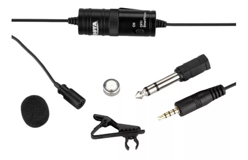 Micrófono Lavalier Solapa Boya By-m1 Para Dslr Nikon Canon