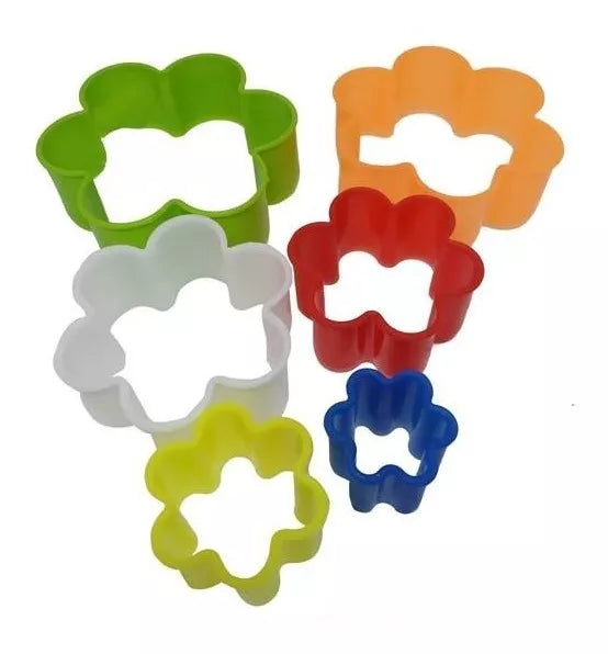 Pack 6 Cortador Masa Con 6 Pétalos Galletas Fondant