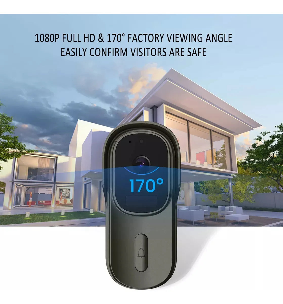 Timbre Inalámbrico Inteligente Con Cámara Wifi Impermeable