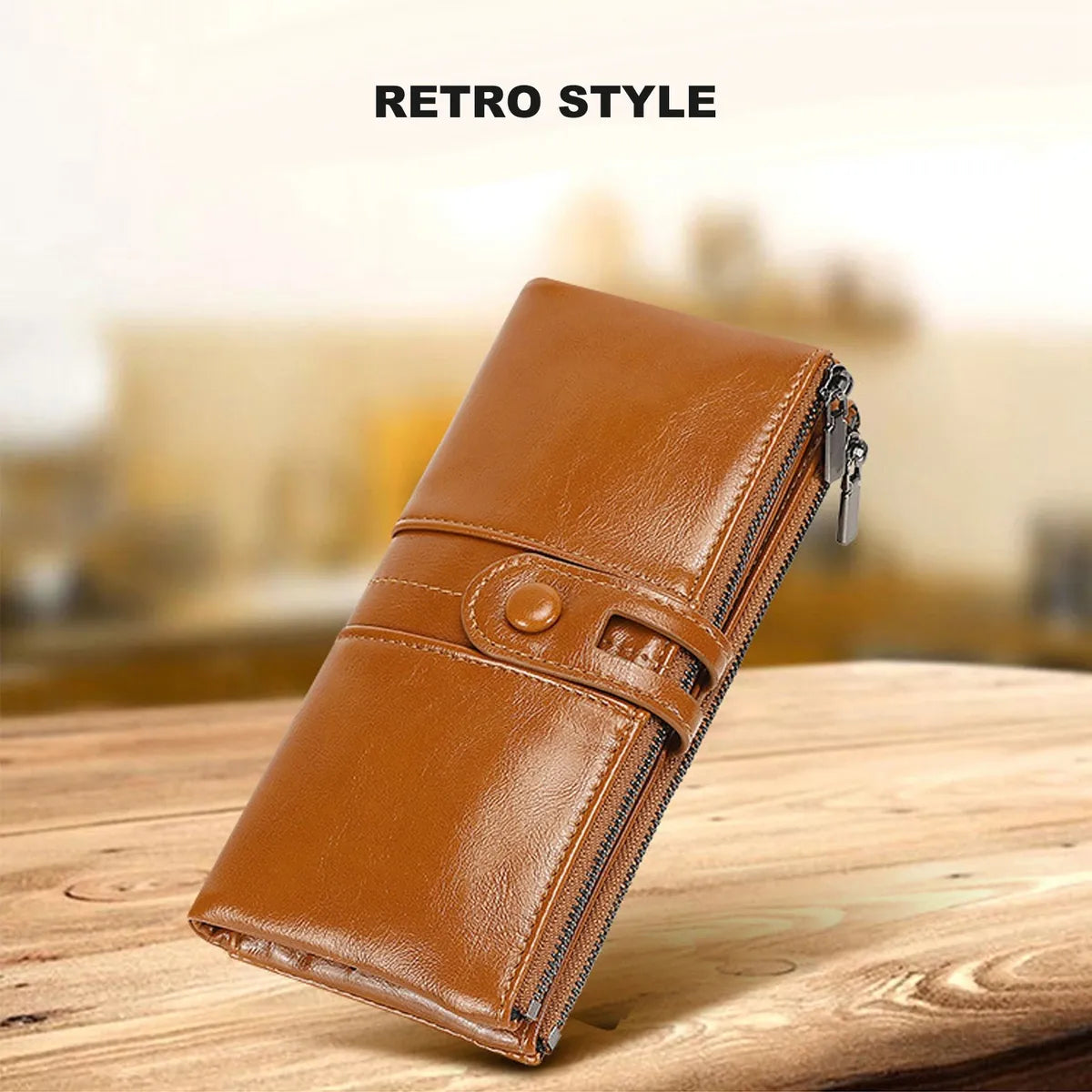 Cartera / Billetera para Mujer Con Bloqueo Rfid De Gran Capacidad