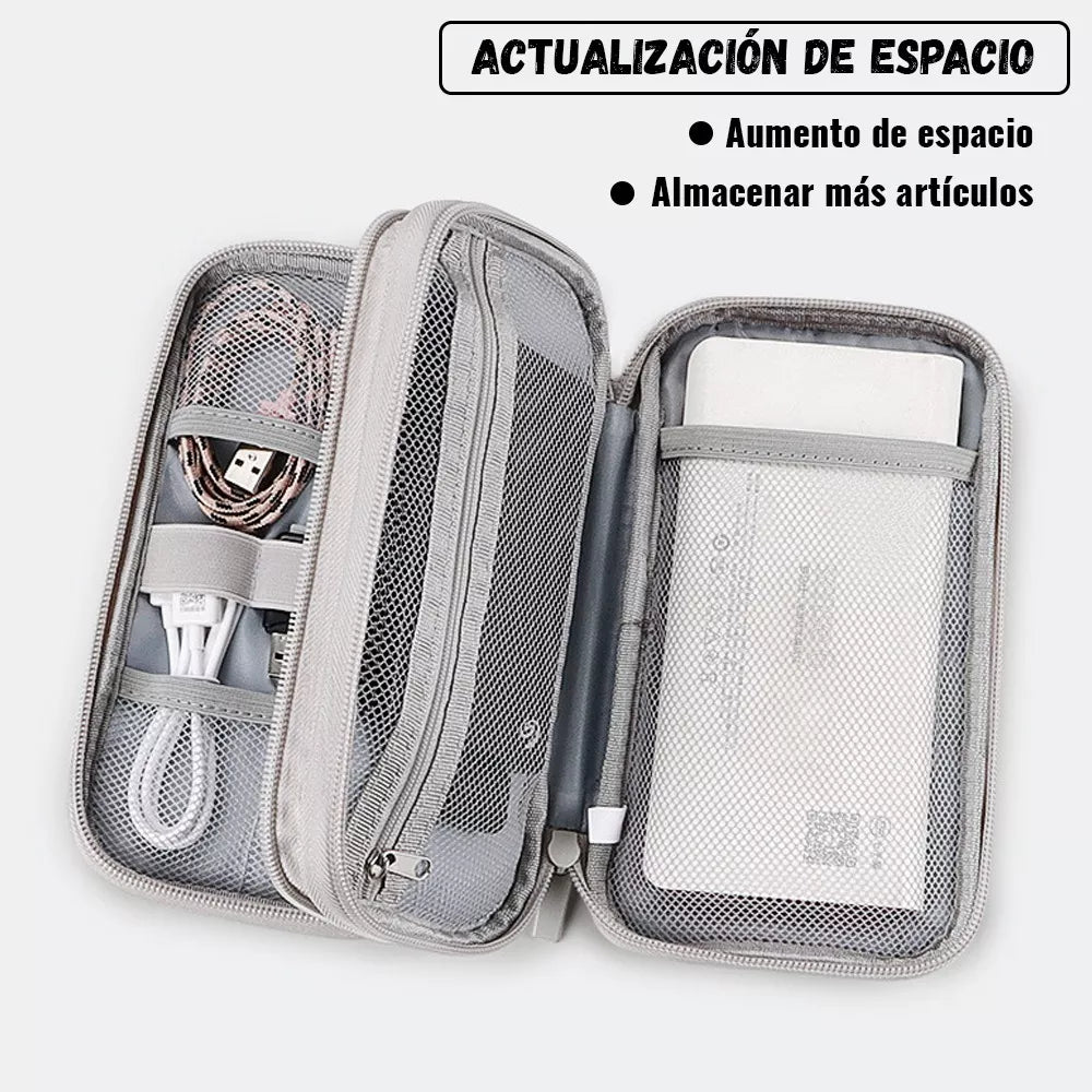 Estuche Organizador De Cables Cargador Audífonos Bolso Viaje