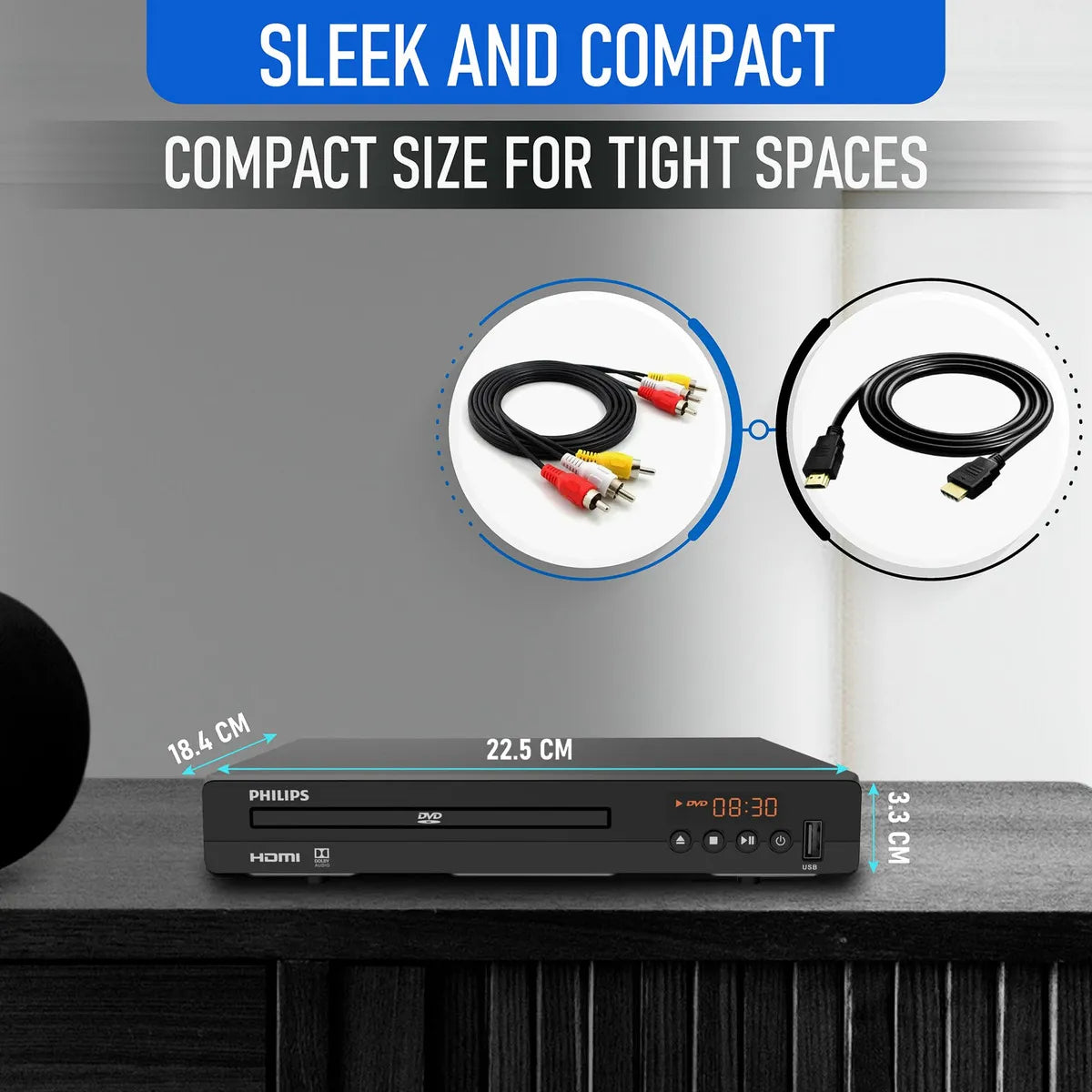 Philips Reproductores de DVD para TV con puerto HDMI 1080P