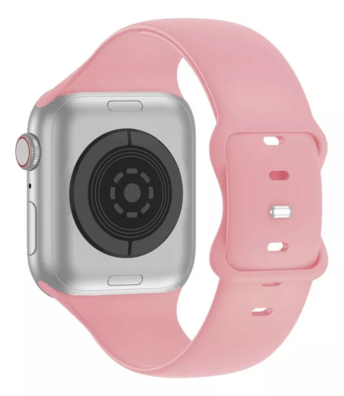 Correa / Pulsera De Silicona Suave Premium Para Apple Watch / Color Negro 42 - 44 - 45 - 46 - 49 M