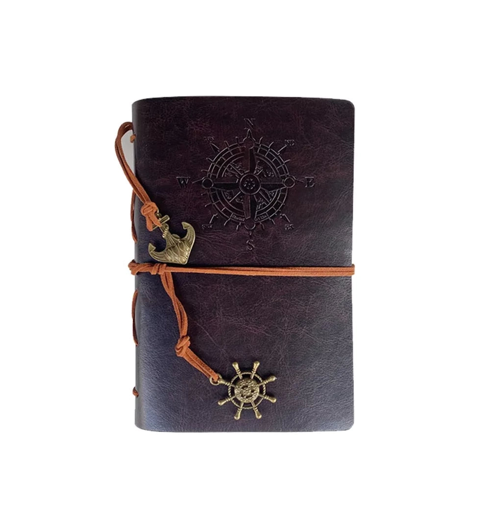 Cuaderno Con Funda Tipo Cuero Mediano Retro