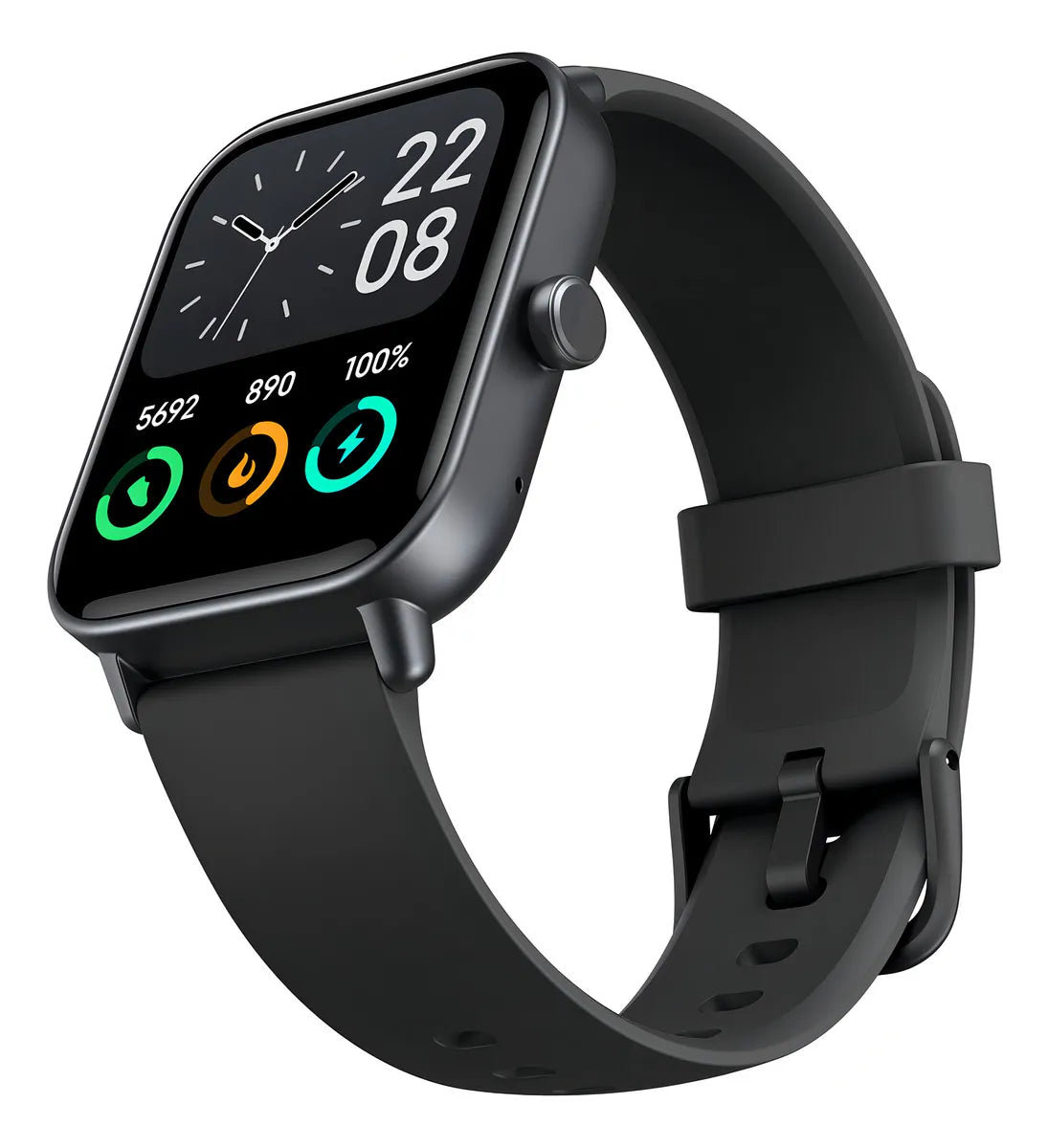 Reloj inteligente de 1.8 BT, llamada para voz de Alexa, pulsera negra gratuita