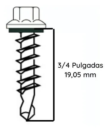 Tornillo Autoperforante S/golilla De 12 X 3/4 - 500 Unid
