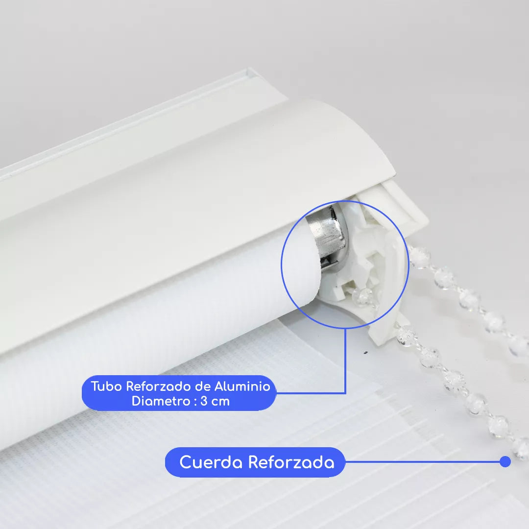 Cortina Roller Duo Zebra Día Y Noche 120 X 200 Cm