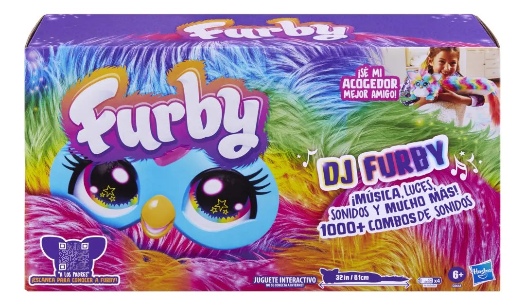 Furby DJ Interactivo Arcoíris – Peluche Electrónico con Música y Luces
