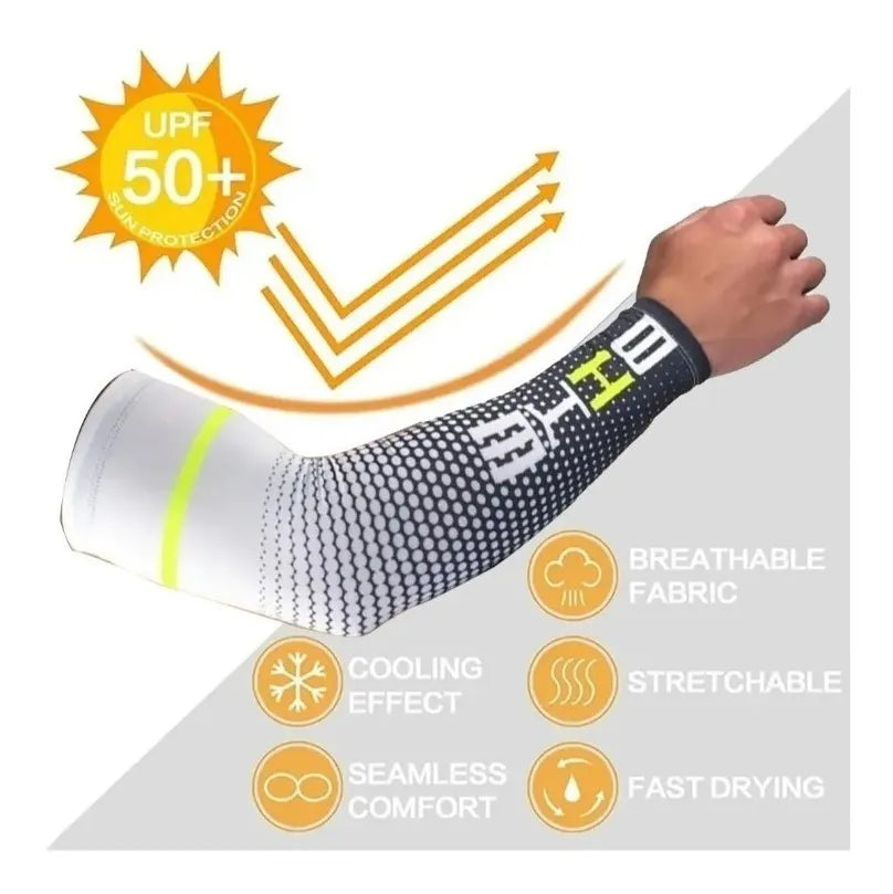 2 Par Mangas Bike Compresión Protección Uv Ciclismo Deporte