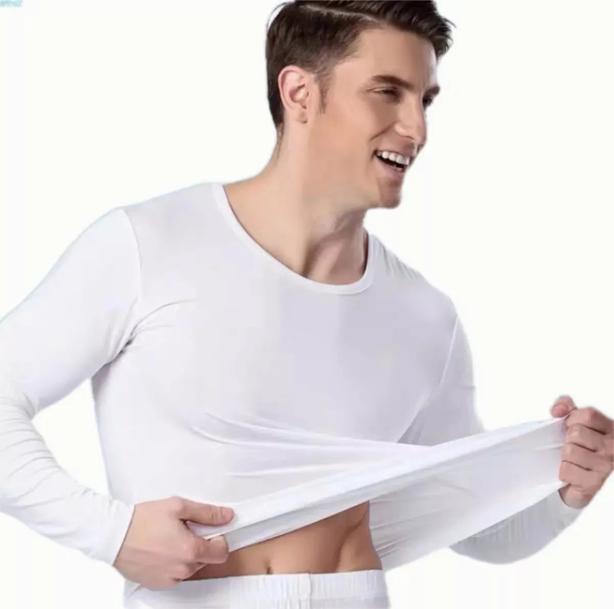 2 Camisetas Manga Larga Cuello Redondo Hombremoda Cómoda