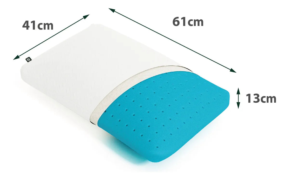 Almohada Air Gel Memory Foam Zinus 40x60cm Color Blanco