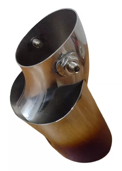 Cola De Escape Curva Punta Ovalada Ionizada