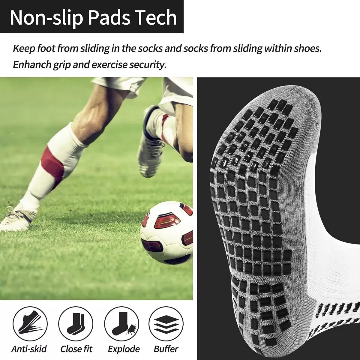 Media Deportiva Antideslizante - Colores