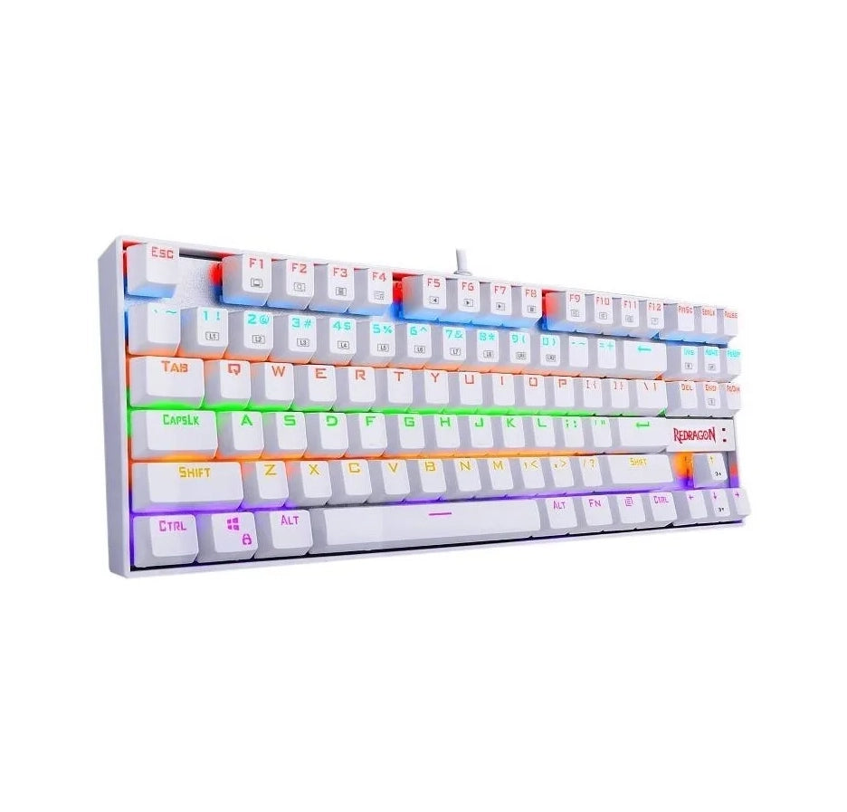 Teclado Gamer Redragon Kumara K552 Rainbow Blanco Red Esp Español Latinoamérica