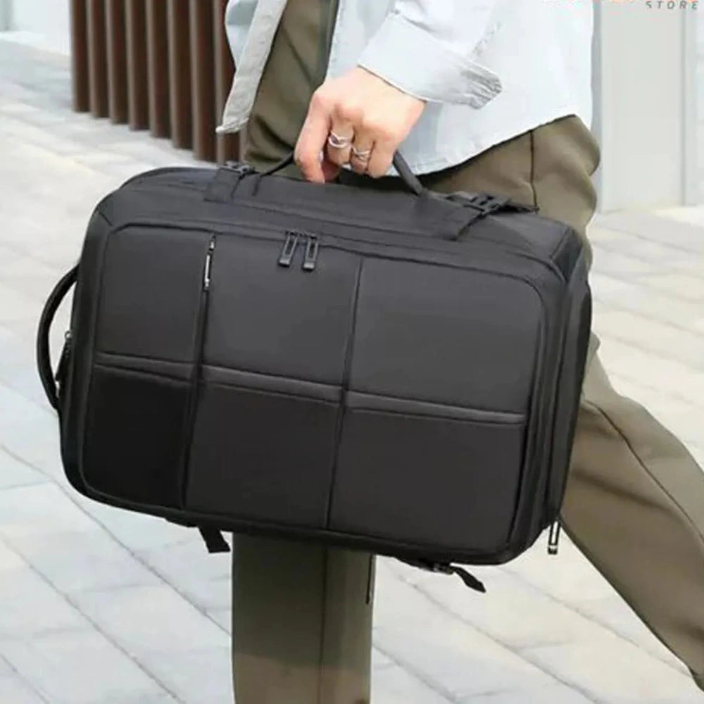 Mochila Viaje Carry On 40Litros Porta Notebook Reforzada Diseño de Tela Lisa