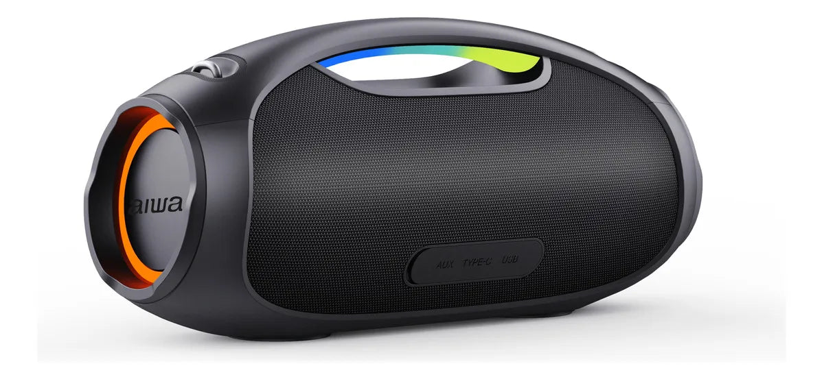 Parlante Portatil Bluetooth Aiwa Ipx6 Con Tws 60w Aw-s244bt Color Negro
