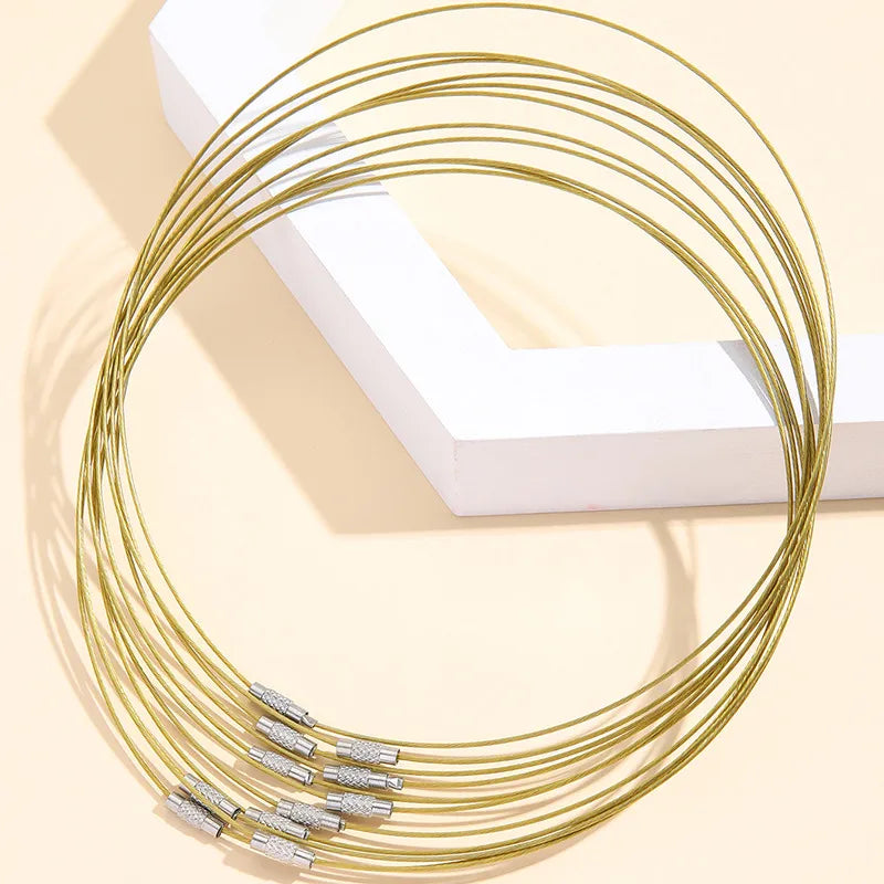 30 Pcs Collar De Acero Inoxidable Gargantilla Memoria