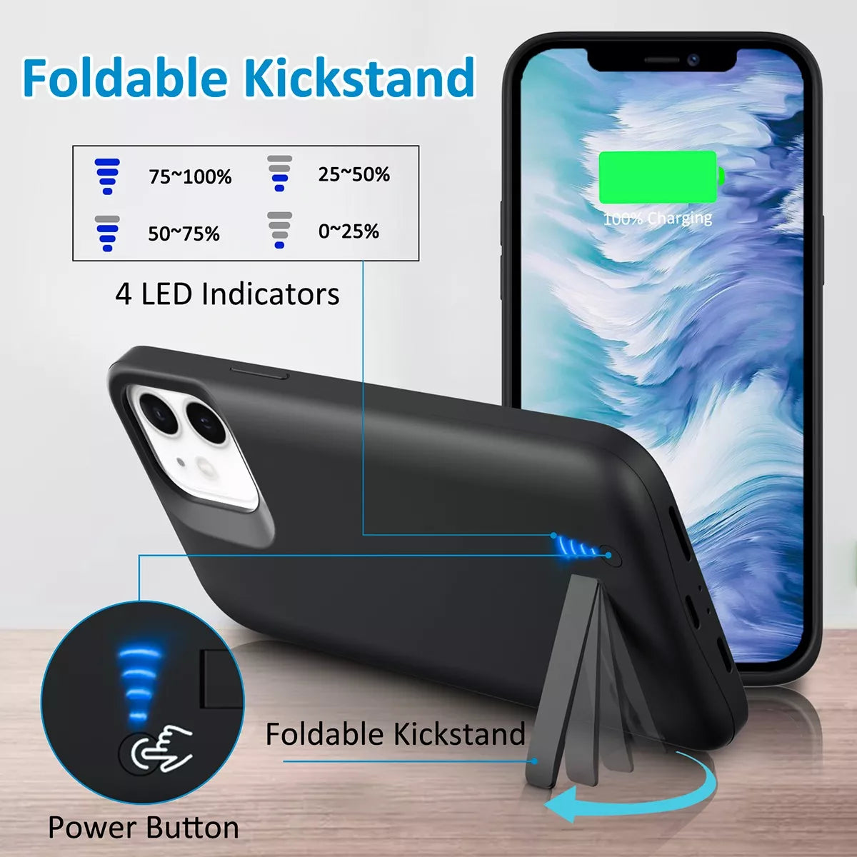 Funda Cargador De Batería Para iPhone 11 6000 mah 6.1''