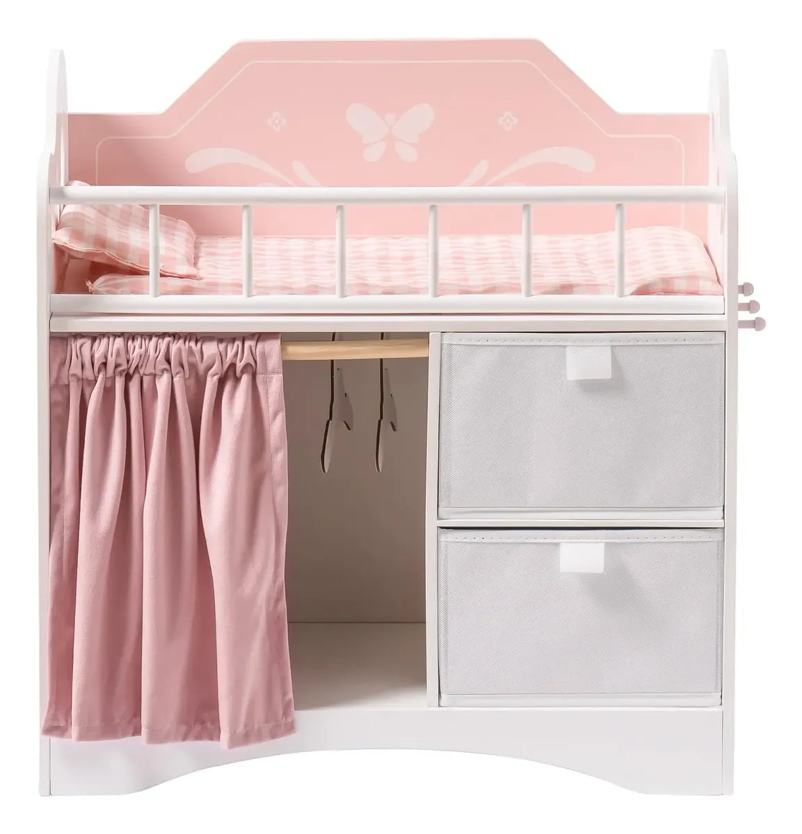 Cama De Madera Para Muñecas Baby Doll Crib Robotime Con Alma