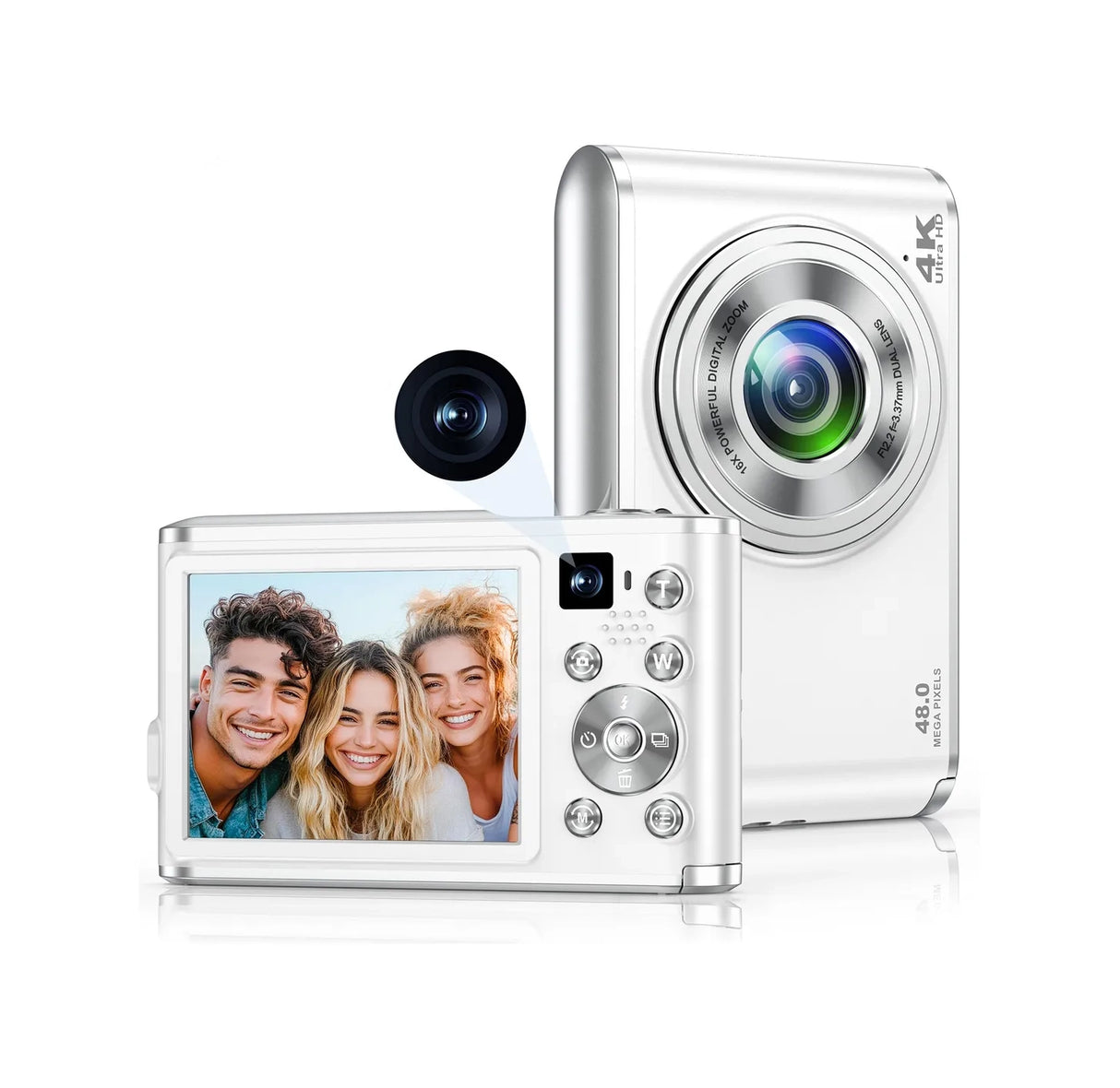 Video Cámara Digital 4k Fhd Cámara Dual Autoenfoque Selfies