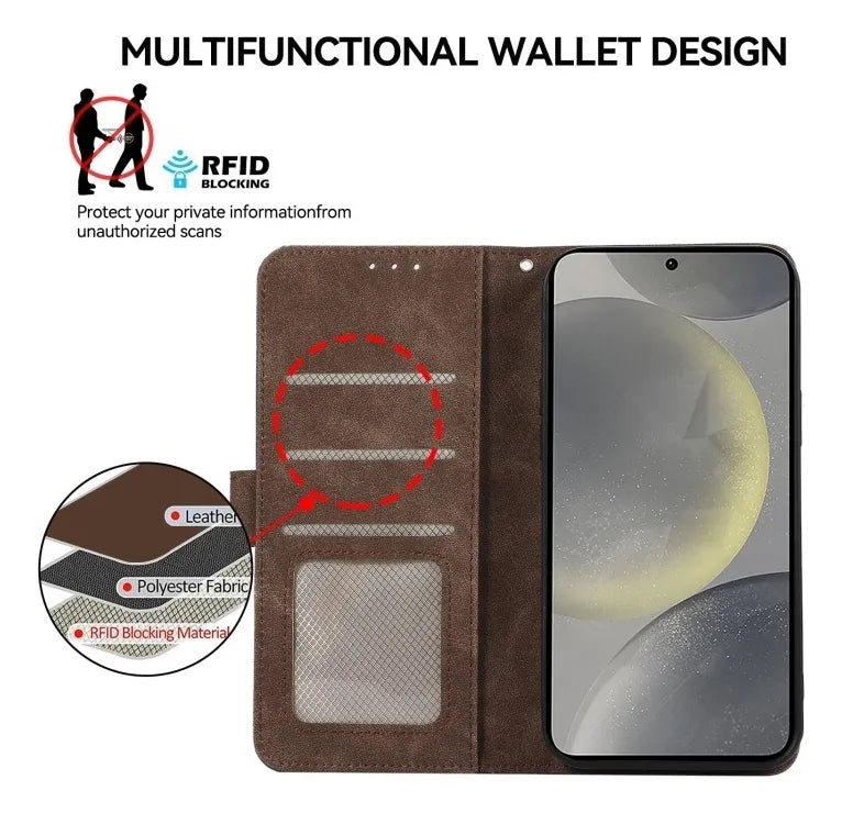 Estuche Carcasa Elegante Y De Negocios For Samsung Con Tarjetero