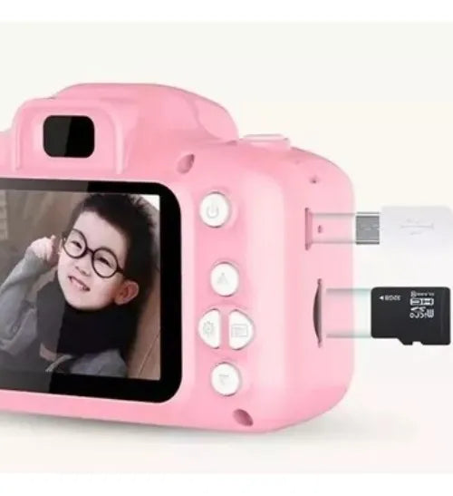 Mini Camara Fotos Digital Infantil Recargable Filma Juegos Color Celeste