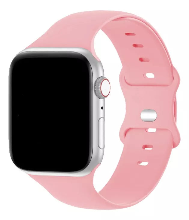 Correa / Pulsera De Silicona Suave Premium Para Apple Watch / Color Negro 42 - 44 - 45 - 46 - 49 M