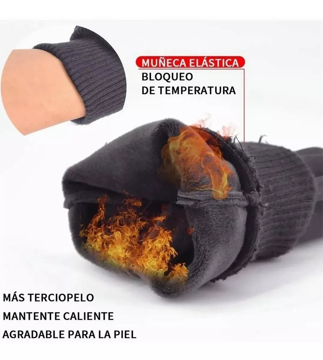 Guantes Térmicos Cálidos De Invierno, Otoño, Dedo Completo