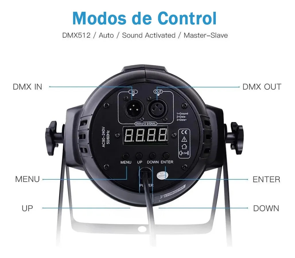 Foco Led Par 54x3w Led Rgbw Fiesta Disco