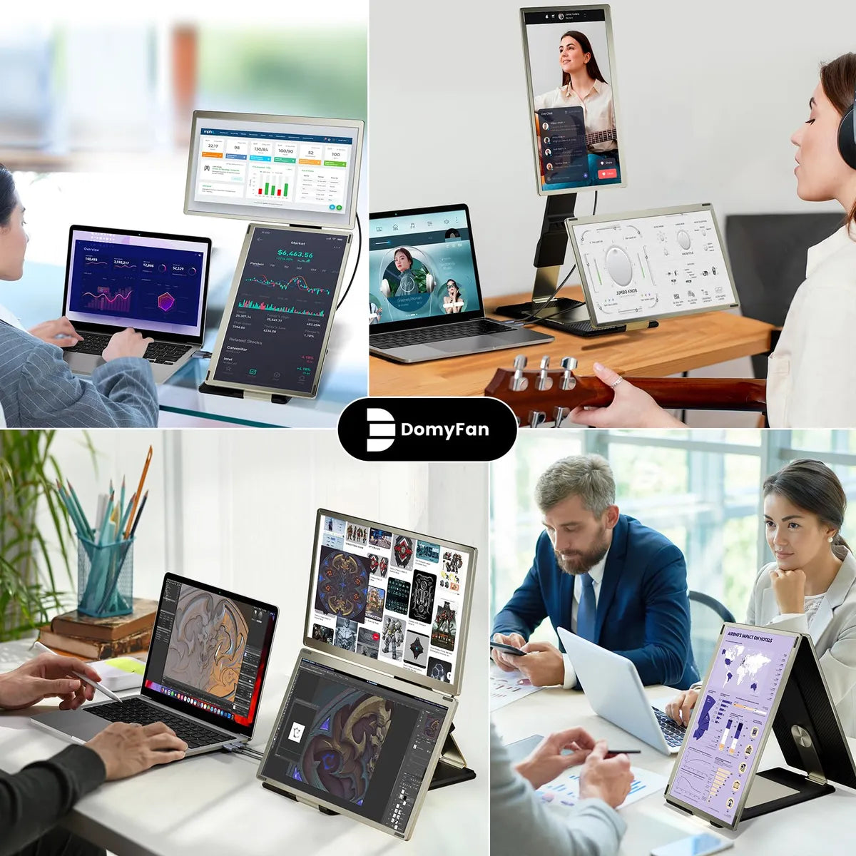 Extensor De Pantalla Para Portátil Domyfan 15.6 Pulgadas Fhd