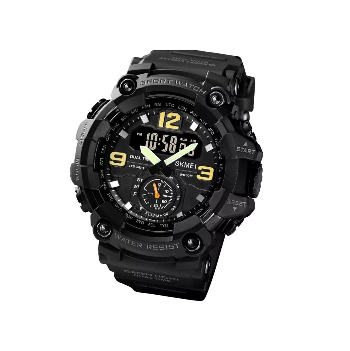 Reloj pulsera Skmei 1637 con correa de poliuretano color negro