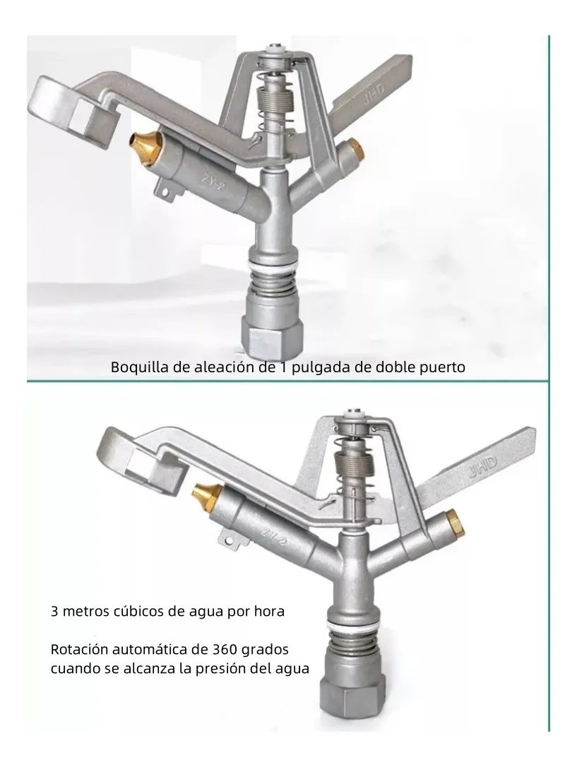 Aspersor Riego Agrícola 1pulgadas Rotación Automática 360°