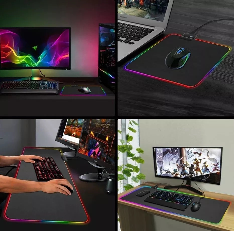Alfombrilla Mouse Pad Gamer Antideslizante Rgb