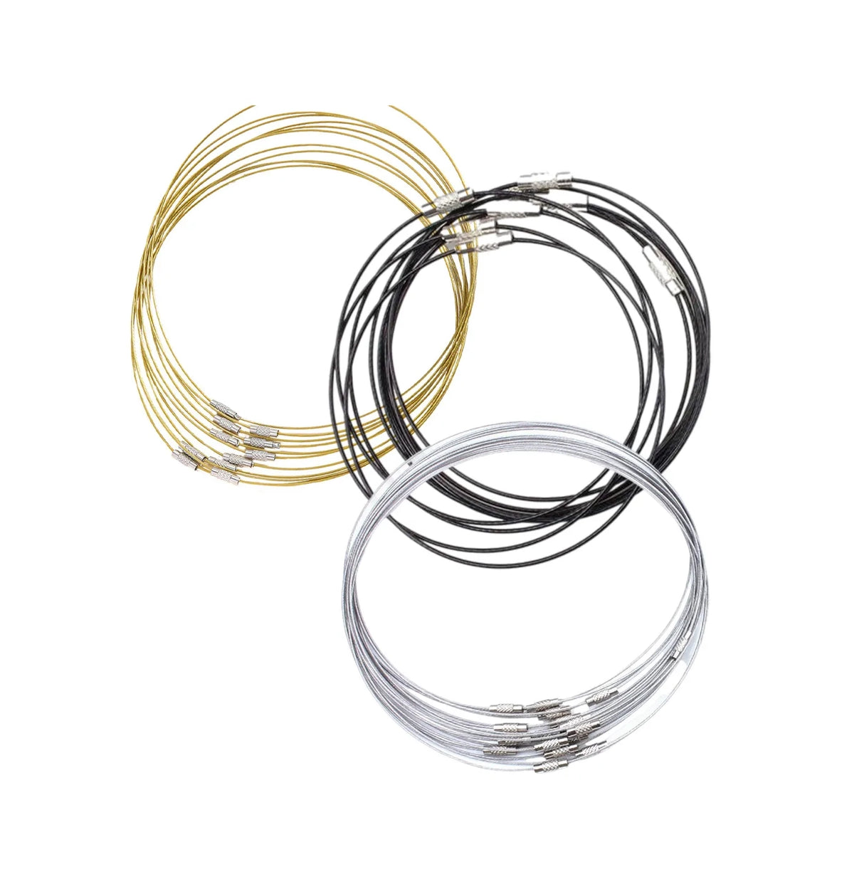 30 Pcs Collar De Acero Inoxidable Gargantilla Memoria