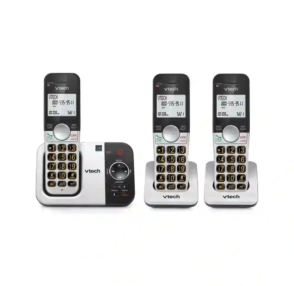 Teléfono Inalámbrico VTech VG232-3 con Contestador Automático | 3 Auriculares | Open Box | 110V