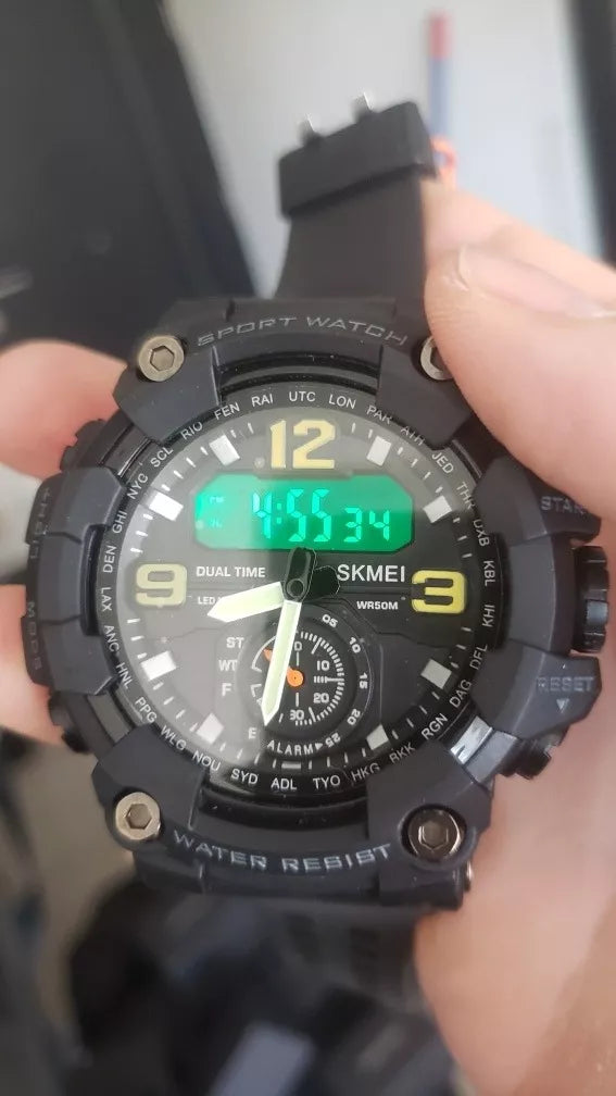 Reloj pulsera Skmei 1637 con correa de poliuretano color negro