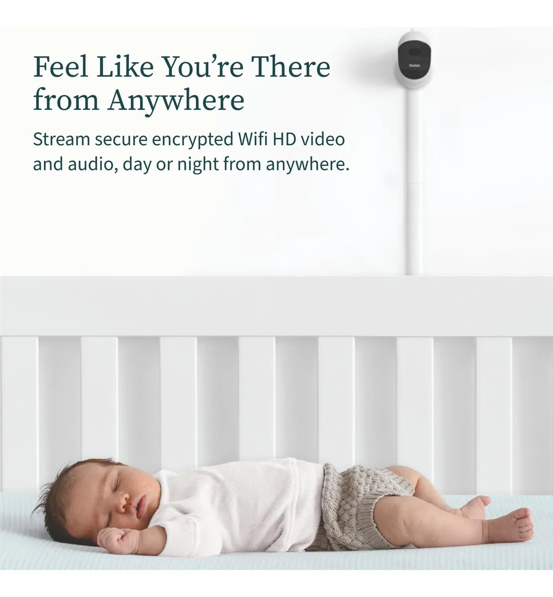 Smart Baby Monitor Camera Owlet Cam 2 W/ Hd Video & Audio