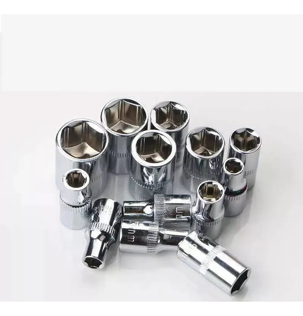 Set Caja Juego Herramienta Dados 46 Piezas Acero Carbono 1/4