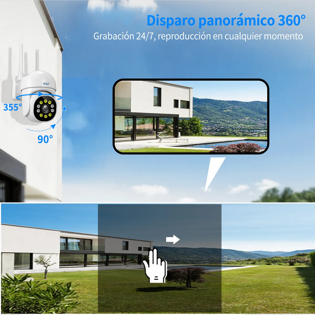 Atsg® 5g Cámara De Vigilancia Impermeable Al Aire Libre 12 Leds